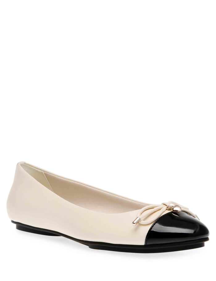 Anne Klein Off-White / Black Luci Multi Ballet Flat