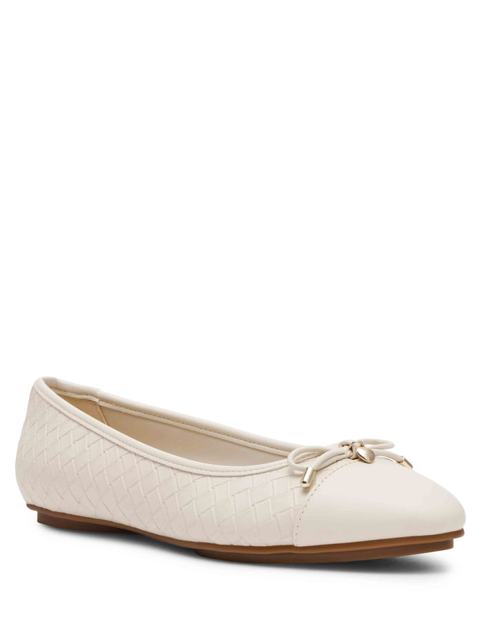 Anne Klein Bone Luci Wrap Ballet Flat