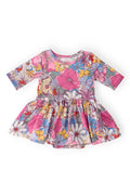 Mauve Floral Skirted Bodysuit