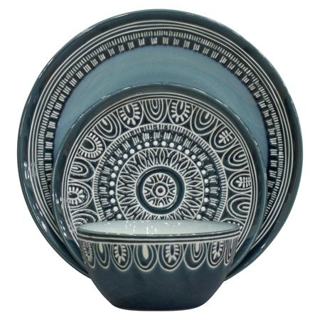 Medallion 12-Piece Dinnerware Set - EK CHIC HOME