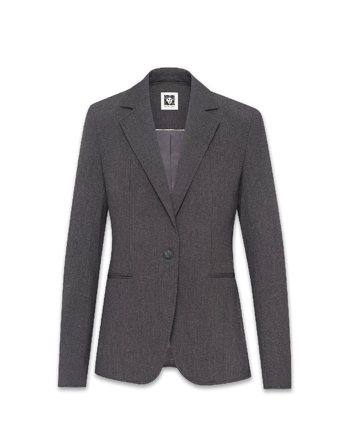 Anne Klein Zinc Melange Single Button Jacket