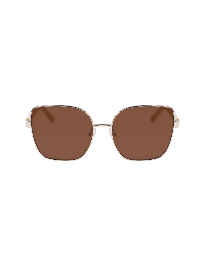 Anne Klein Gold Metal Braided Sunglasses