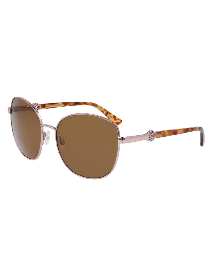 Anne Klein  Metal Round Leo Sunglasses
