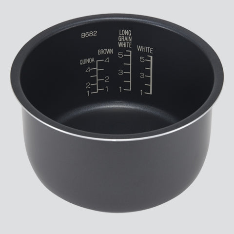 Black thick double nonstick coated inner cooking pan