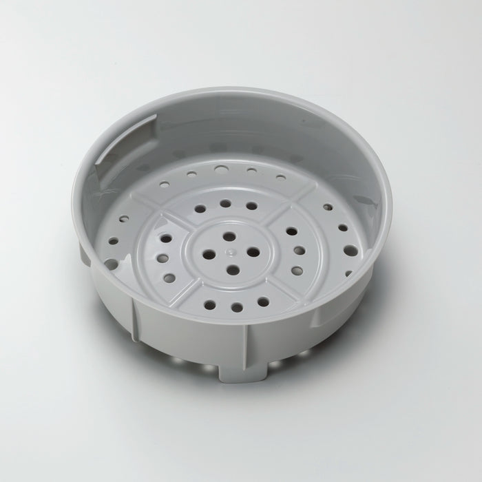 Accessories include steaming basket, rice measuring cup, nonstick rice spatula and spatula holder