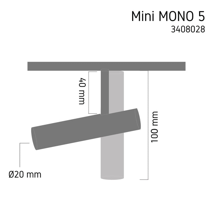 Mini Tracklight MT28 Mini MONO 5 4000K – mini LED track spotlight, view 3 | LAMP & LIGHT - Design forward Decorative lamp , Downlights, pendant lamp , striplights