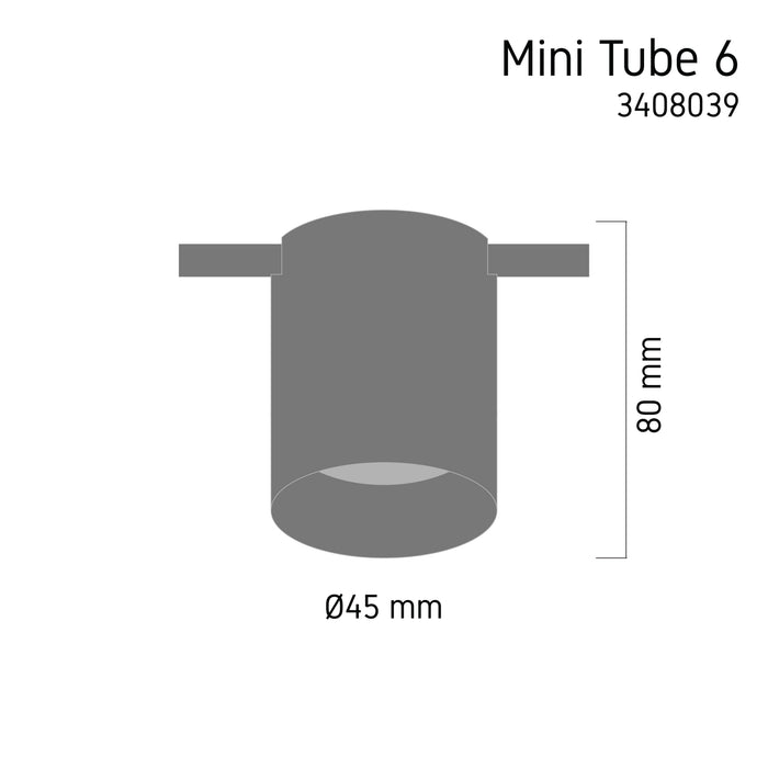 Mini Tracklight MT39 Mini TUBE 6 3000K – mini LED track spotlight, view 3 | LAMP & LIGHT - Design forward Decorative lamp , Downlights, pendant lamp , striplights