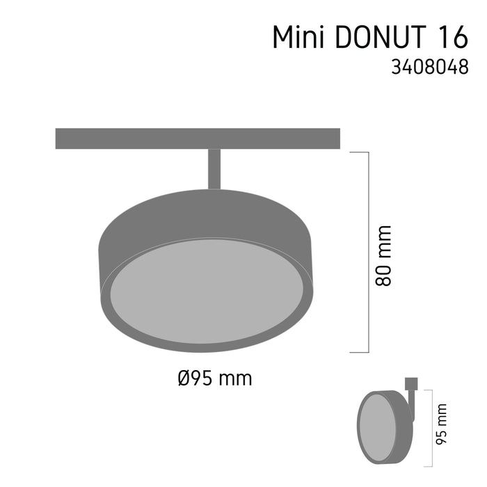 Mini Tracklight MT48 Mini DONUT 16 4000K – mini LED track spotlight, view 3 | LAMP & LIGHT - Design forward Decorative lamp , Downlights, pendant lamp , striplights