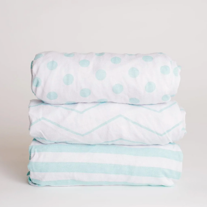 Nodnal Co Mint Changing Pad Cover Set - Premium Baby Bedding & Essentials