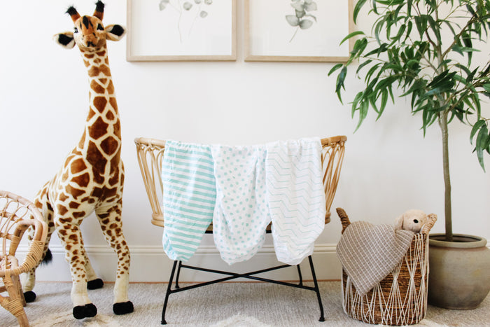 Nodnal Co Mint Patterned Bassinet Fitted Sheet Set - Premium Baby Bedding & Essentials