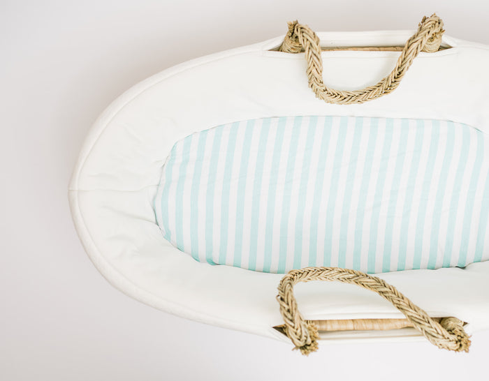 Nodnal Co Mint Patterned Bassinet Fitted Sheet Set - Premium Baby Bedding & Essentials