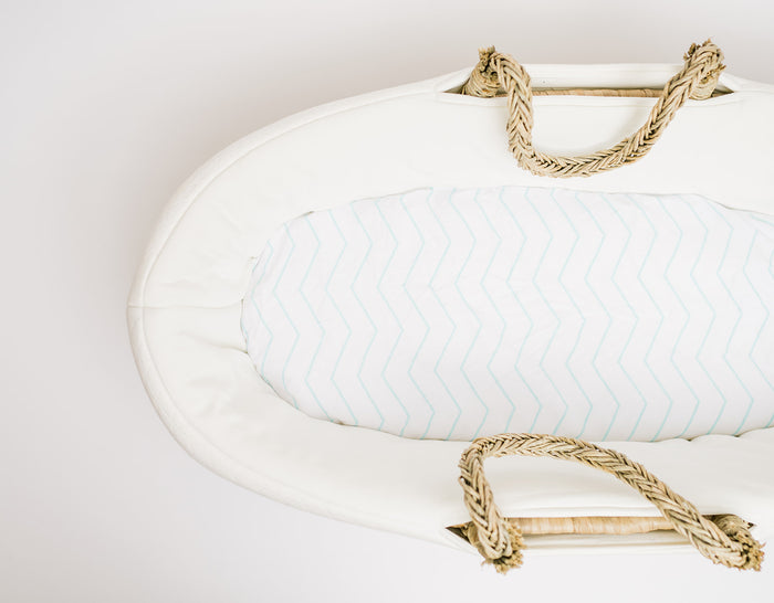 Nodnal Co Mint Patterned Bassinet Fitted Sheet Set - Premium Baby Bedding & Essentials