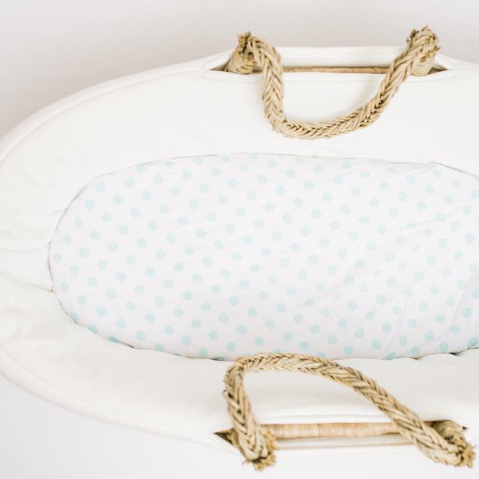 Nodnal Co Mint Polka Dot Bassinet Sheet - Premium Baby Bedding & Essentials