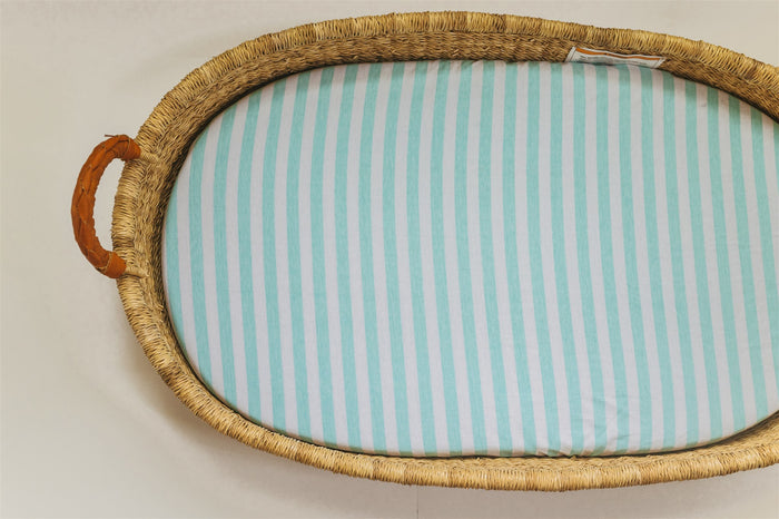 Nodnal Co Mint Stripe Changing Pad Cover - Premium Baby Bedding & Essentials