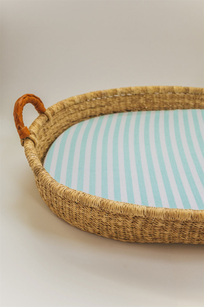 Nodnal Co Mint Stripe Changing Pad Cover - Premium Baby Bedding & Essentials
