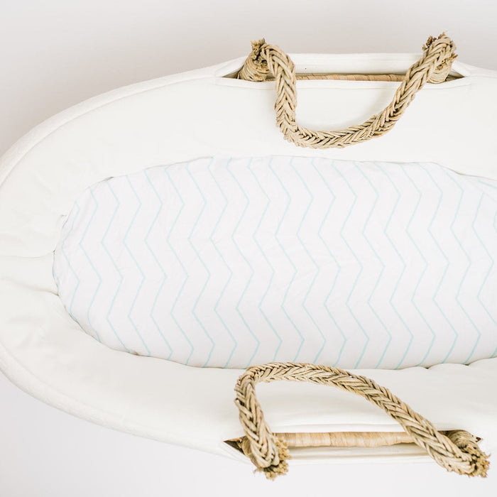 Nodnal Co Mint Zigzag Bassinet Sheet - Premium Baby Bedding & Essentials