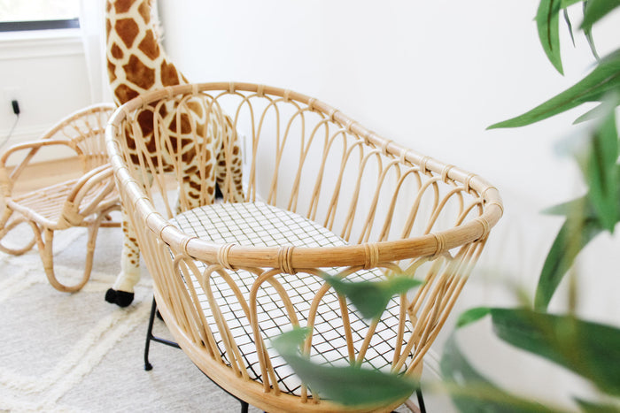 Nodnal Co Modern Grid Bassinet Sheet - Premium Baby Bedding & Essentials