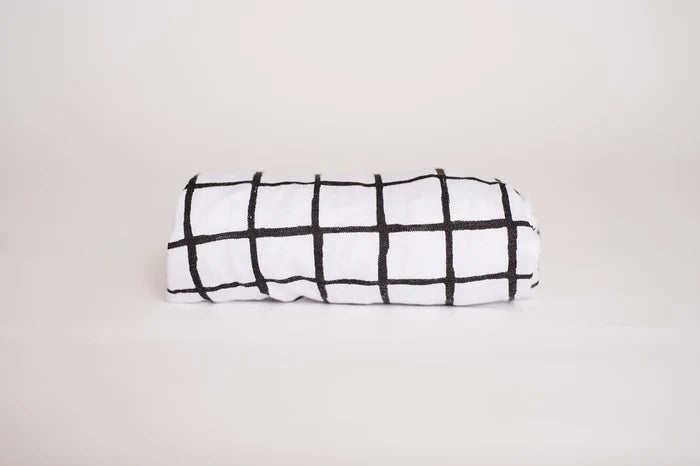 Nodnal Co Modern Grid Fitted Mini Crib Sheet - Premium Baby Bedding & Essentials
