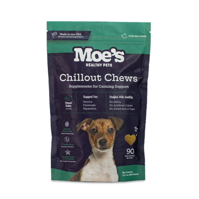 Moe's Chillout Chews - Dog Calming Supplements with Hemp & Chamomile