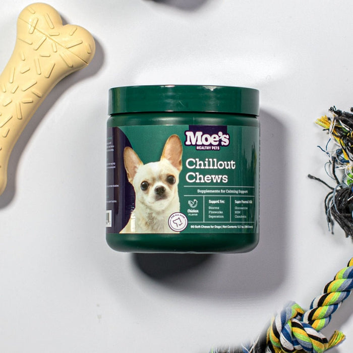 Moe's Chillout Chews - Dog Calming Supplements with Hemp & Chamomile