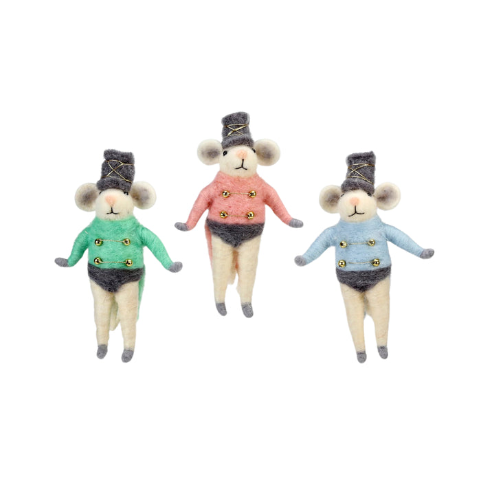 Mouse Soldier Ornament 5"