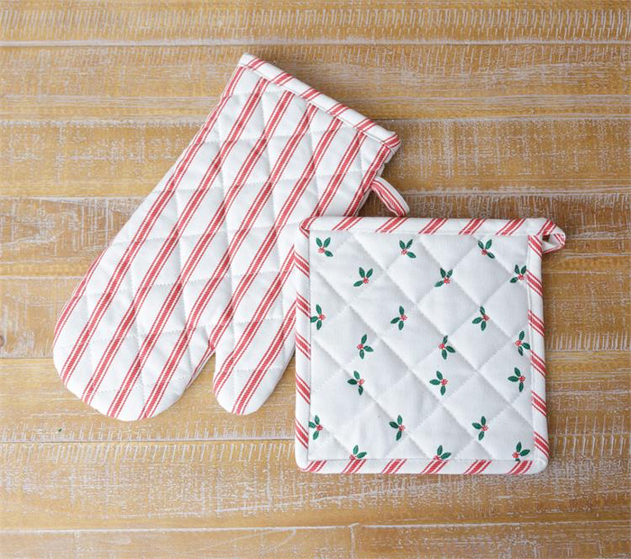 Mrs. Clause Bakery Oven Mitt and Pot Holder