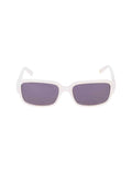 Anne Klein Grey Pearl Narrow Rectangle Marbleized Sunglasses