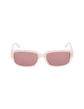 Anne Klein Dusty Pink Pearl Narrow Rectangle Marbleized Sunglasses