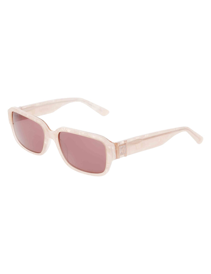 Anne Klein Narrow Rectangle Marbleized Sunglasses