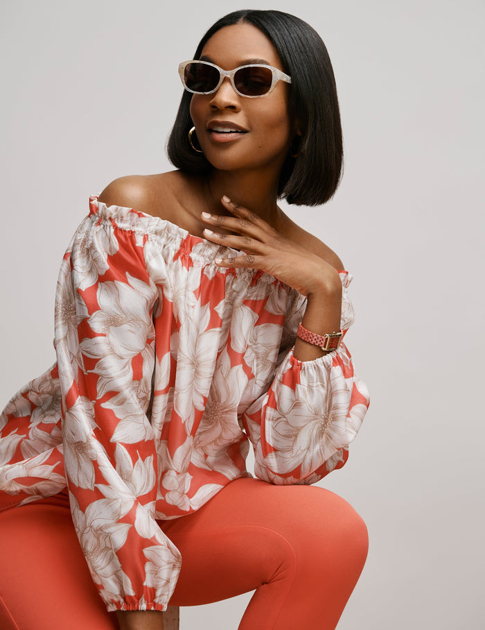 Anne Klein  Narrow Rounded Rectangle Sunglasses