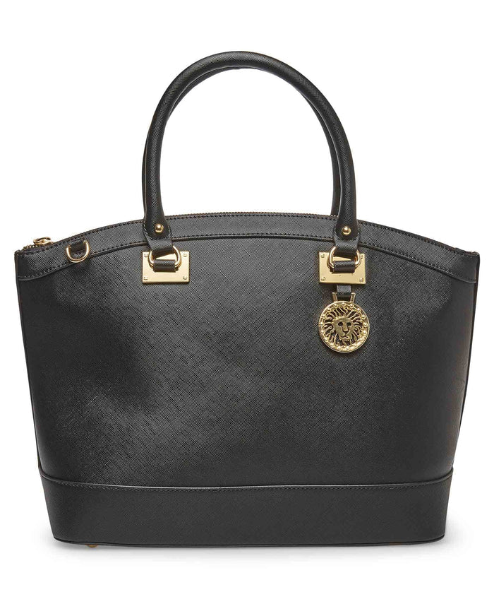 Anne Klein Black New Recruits Dome Satchel Bag