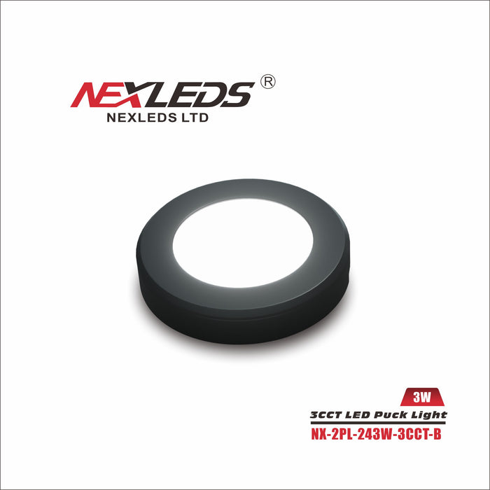 Nexleds LED Puck Light 3CCT, 24V – 3W