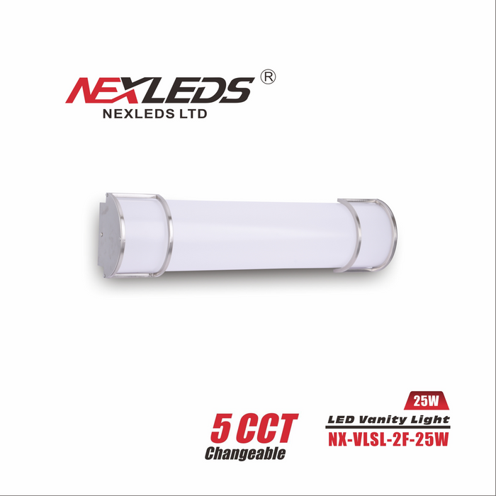 NX‑VLSL‑2F‑25W‑5CCT | Nexleds 2ft 25W LED Wall/Vanity Light 5CCT