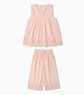 Organic Eyelet Top & Pant Set Blush Eyelet