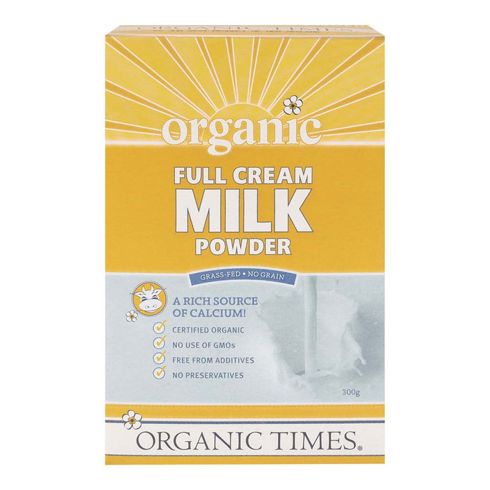 ORGANIC TIMES Milk Powder Full Cream - 300g - L'Organic