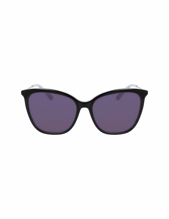 Anne Klein Black Oversized Square Sunglasses