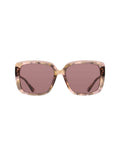 Anne Klein Rose Oversized Square Tortoise Sunglasses