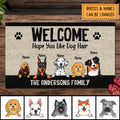 Pawzity Funny Welcome Mat, Gifts For Dog Lovers, Hope You Like Dog Hair Outdoor Door Mat