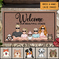Pawzity Funny Welcome Mat, Gifts For Pet Lovers, Welcome To Our Beautiful Chaos Outdoor Door Mat