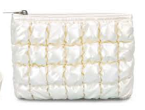 Pearl White Puffer Pouch