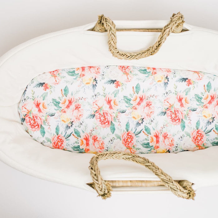 Nodnal Co Peonies and Roses Bassinet Sheet - Premium Baby Bedding & Essentials