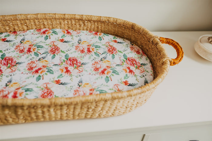Nodnal Co Peonies and Roses Changing Pad Cover - Premium Baby Bedding & Essentials