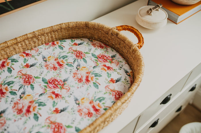 Nodnal Co Peonies and Roses Changing Pad Cover - Premium Baby Bedding & Essentials