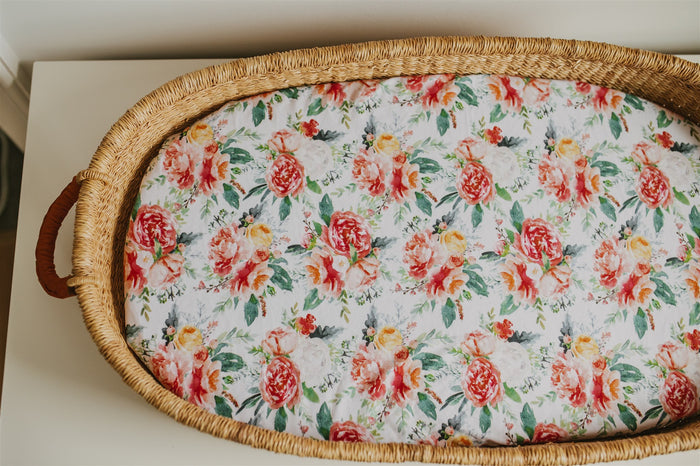 Nodnal Co Peonies and Roses Changing Pad Cover - Premium Baby Bedding & Essentials