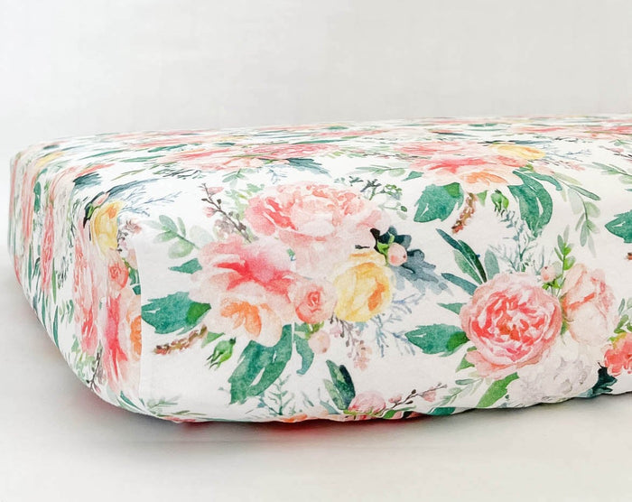 Nodnal Co Peonies and Roses Toddler Bed Sheet - Premium Baby Bedding & Essentials