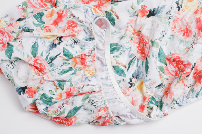 Nodnal Co Peonies and Roses Toddler Bed Sheet - Premium Baby Bedding & Essentials