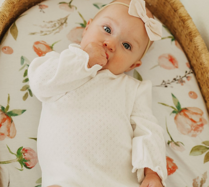 Nodnal Co Peony Bassinet Sheet - Premium Baby Bedding & Essentials