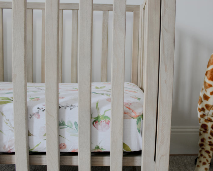 Nodnal Co Peony Fitted Crib Sheet - Premium Baby Bedding & Essentials