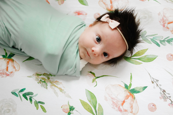Nodnal Co Peony Fitted Crib Sheet - Premium Baby Bedding & Essentials