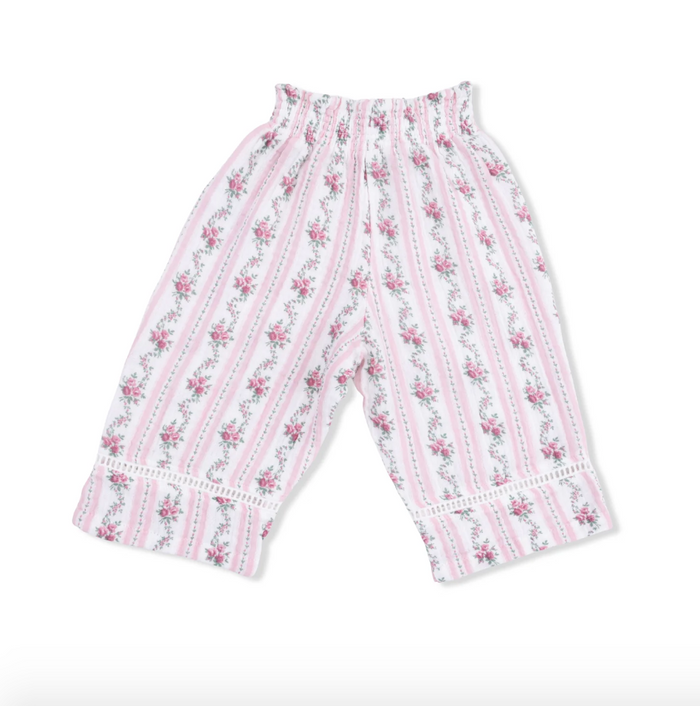 Peplum Tank And Smocked Waist Pants Winding Roses Stripe